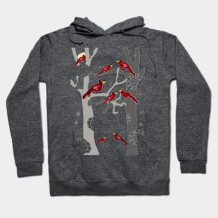 Cardinals In The Snow Hoodie